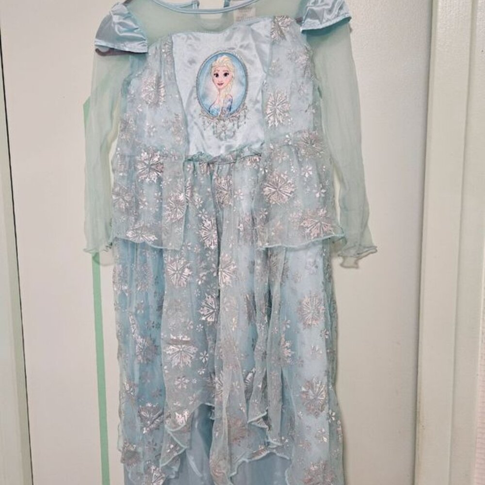 GENUINE DISNEY AUTHENTIC QUEEN ELSA SIZE 5/6 TODDLER GIRLS DRESS